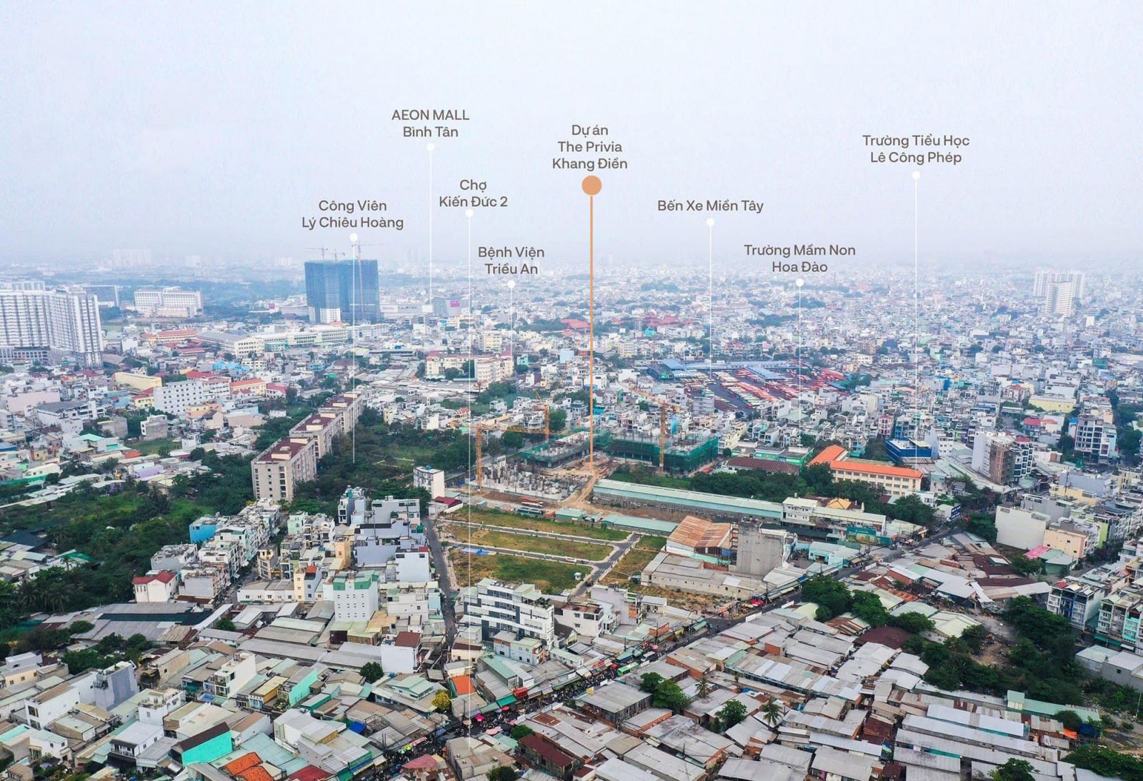 Dự án khu căn hộ cao cấp The Privia An Lạc Bình Tân được tọa lạc tại mặt tiền đường An Dương Vương, phường An Lạc, Bình Tân